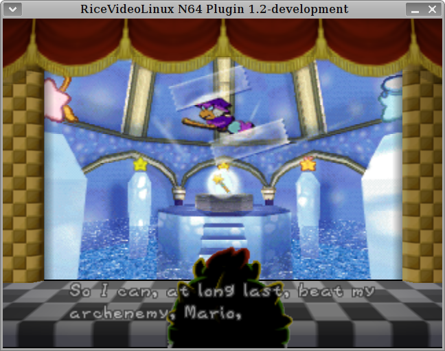 Paper Mario running through Mupen64Plus