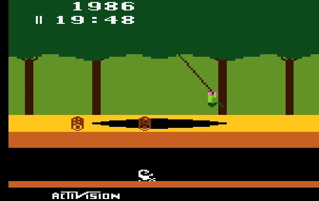 Pitfall gameplay from the Atari 2600