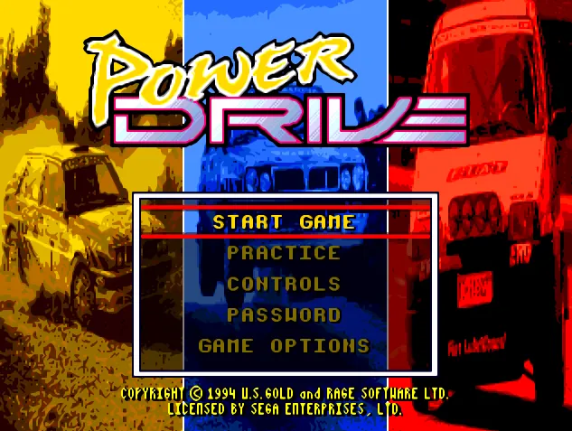 Power Drive title screen