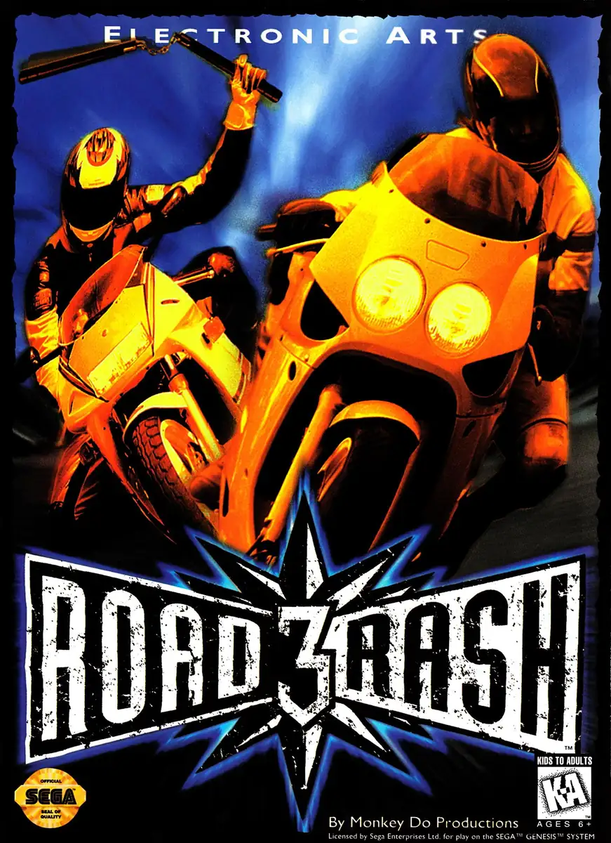 Road Rash 3 cover art for Sega Genesis