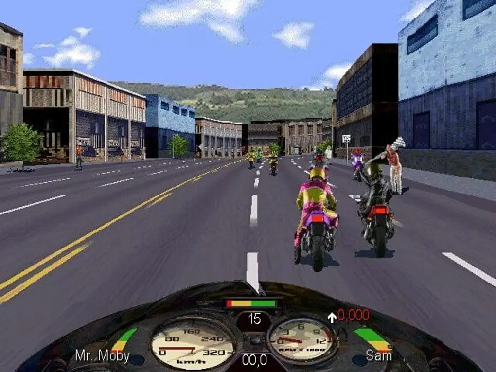 Road Rash gameplay on the 3DO Interactive Multiplayer