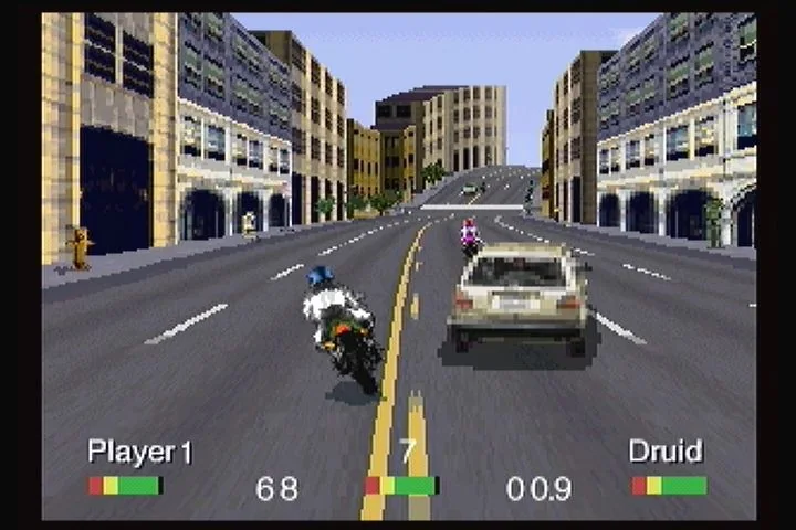 Road Rash city race on the 3DO