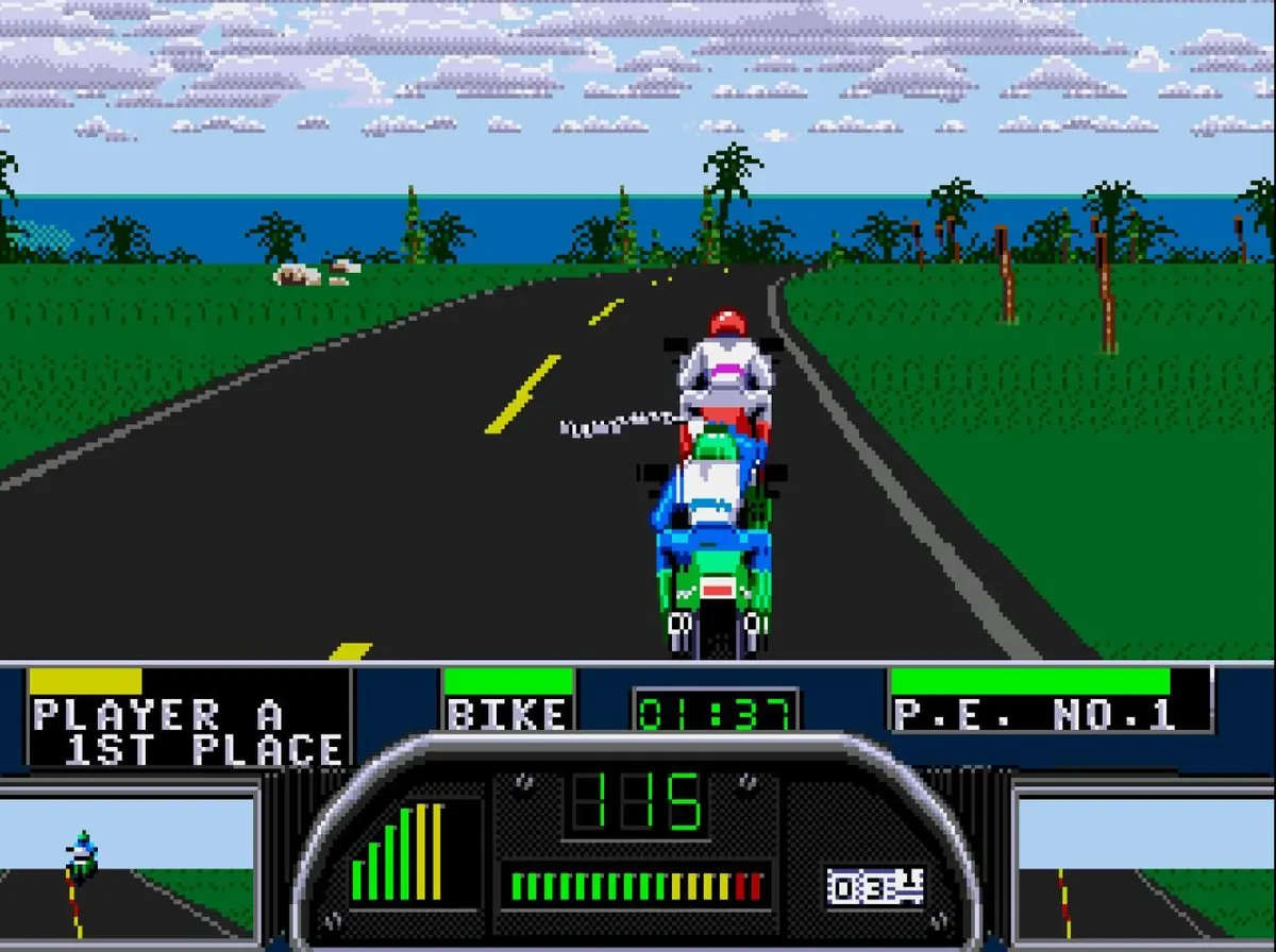 Original Road Rash gameplay on Sega Genesis
