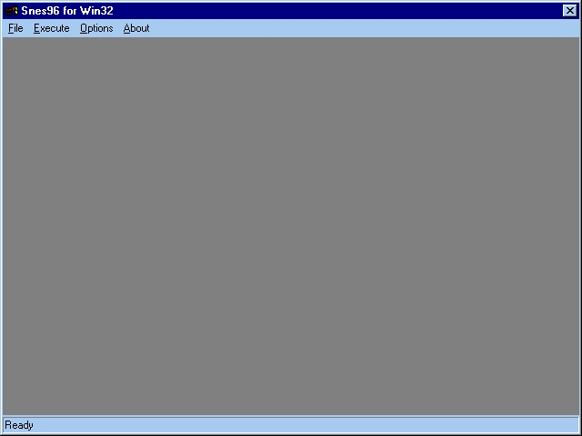 Snes96 for Win32 empty main window