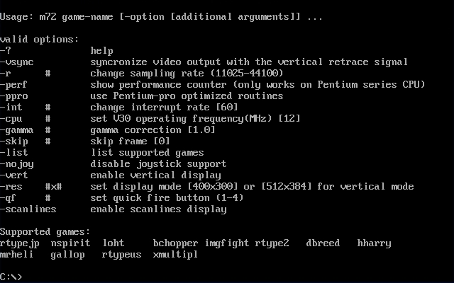 Preserved image associated with the Irem M72 emulator.