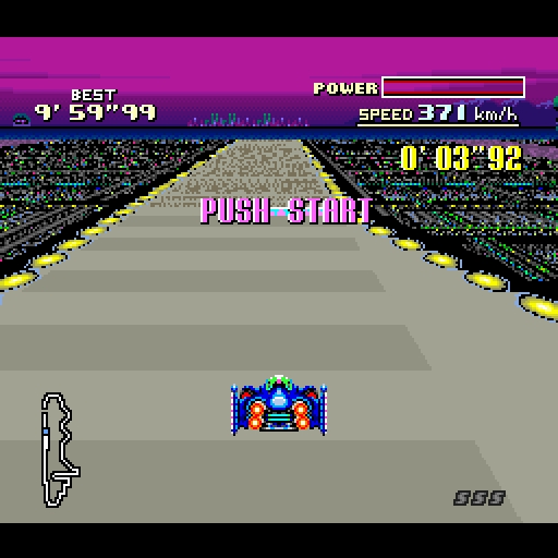 Preserved ZSNES image illustrating the active 1998 SNES race.