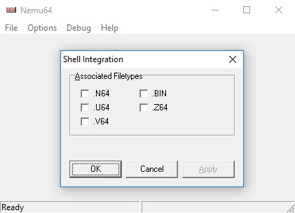 Preserved Nemu64 settings image