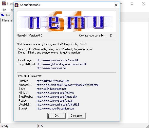 Another Nemu64 interface capture
