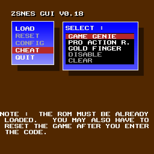 ZSNES image illustrating the continuing SNES race