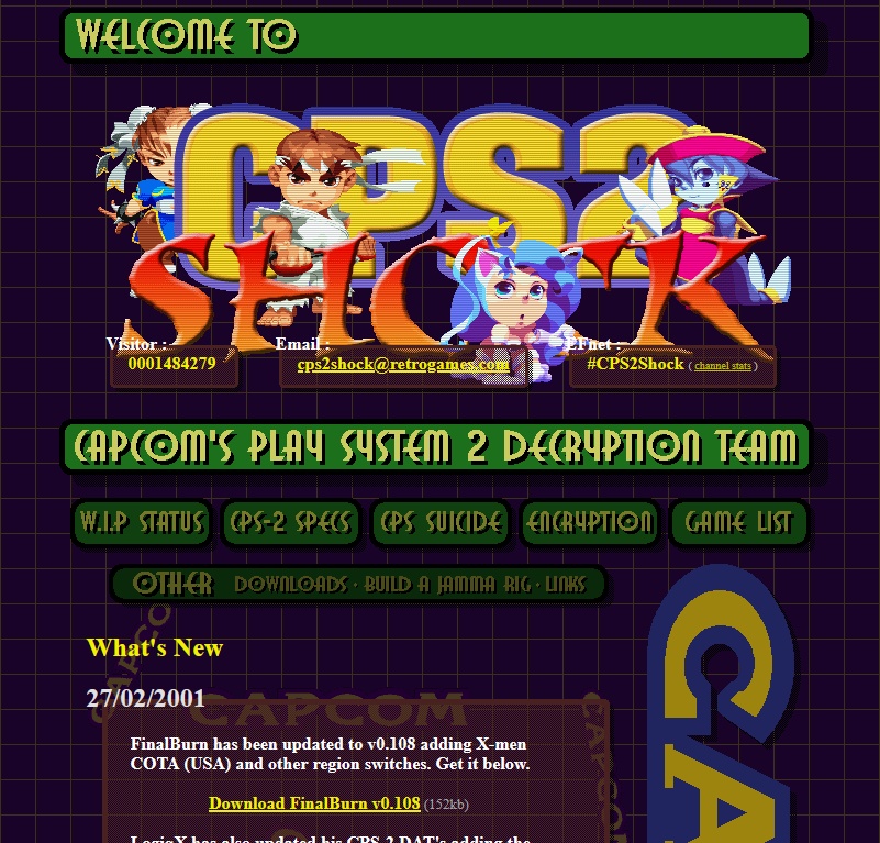 A second CPS2Shock image illustrating protected arcade-board research