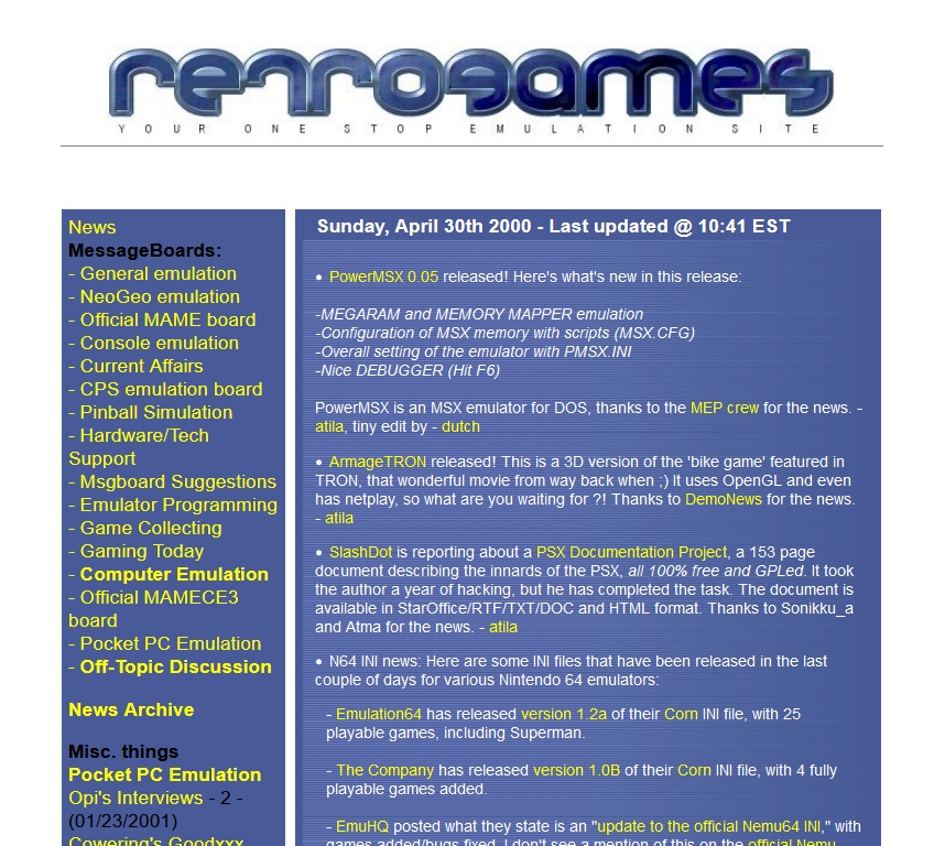 Another preserved Retrogames view