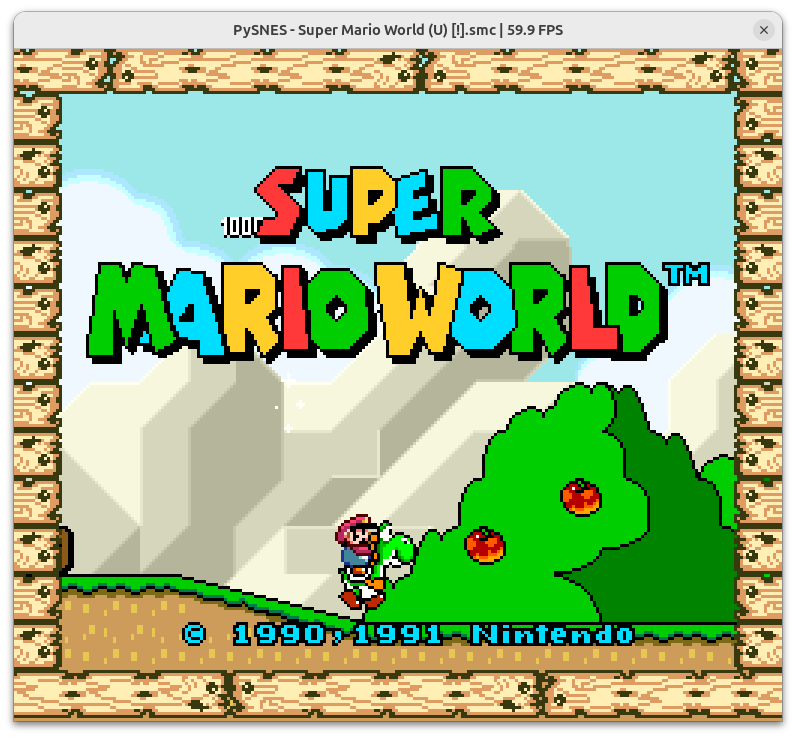 Screenshot published by the PySNES project