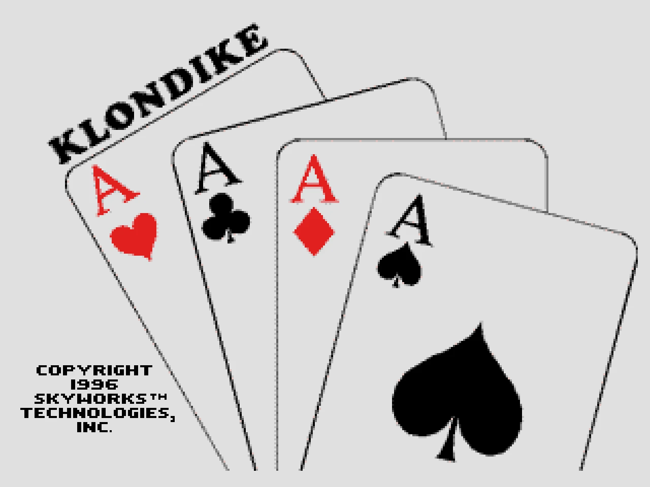 Klondike Sega Channel title screen
