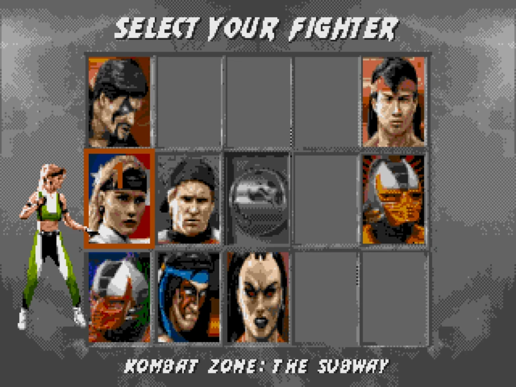 Mortal Kombat 3 Sega Channel split build password screen