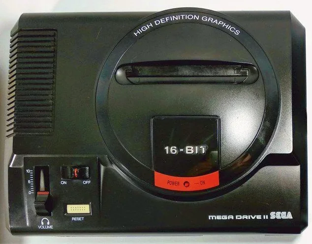 Sega Mega Drive Model 1 console viewed from above