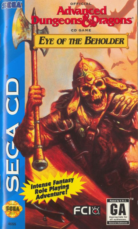 Sega CD cover art for Eye of the Beholder