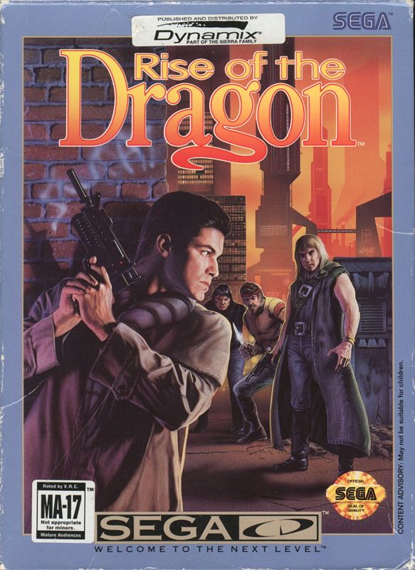Sega CD cover art for Rise of the Dragon