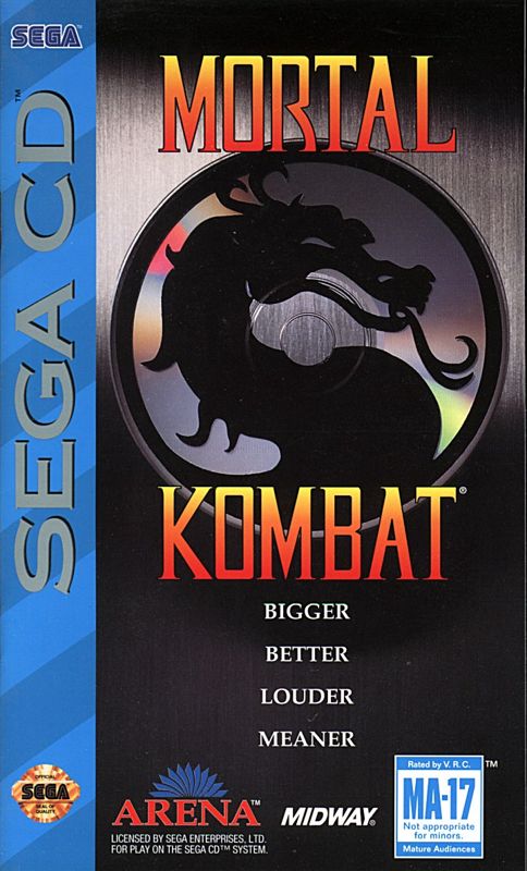 Sega CD cover art for Mortal Kombat