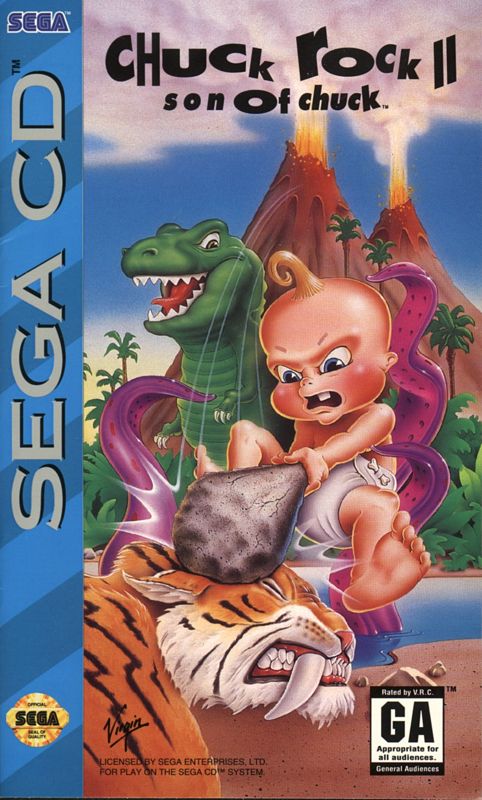 Sega CD cover art for Chuck Rock II: Son of Chuck