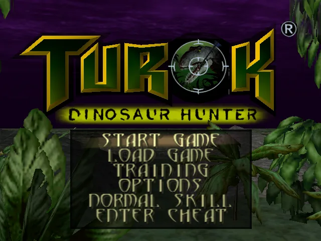 The Turok: Dinosaur Hunter title screen