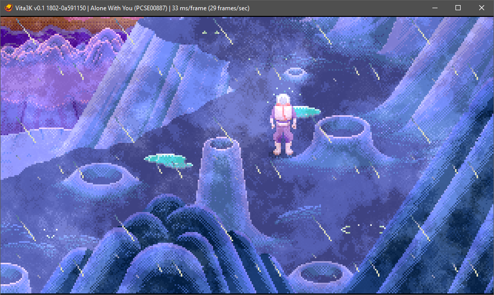 Alone With You running in the Vita3K PlayStation Vita emulator