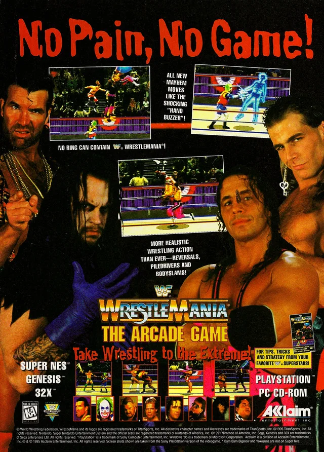 WWF WrestleMania: The Arcade Game ad