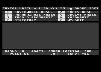 5x5 Edytor haseł — screenshot 1
