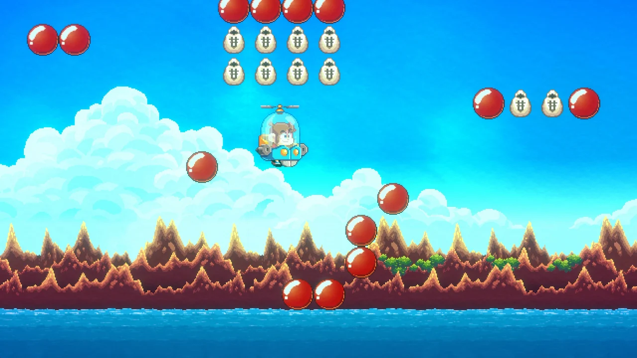 Official gameplay screenshot of Alex Kidd in Miracle World DX