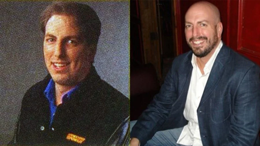 Erich Waas pictured during his Nintendo years and in a later portrait