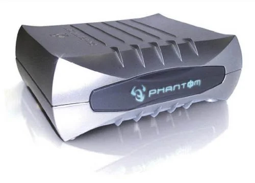Early ridged Phantom console design with glowing emblem