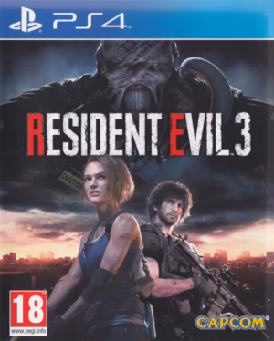 Resident Evil 3 cover art for PlayStation 4.