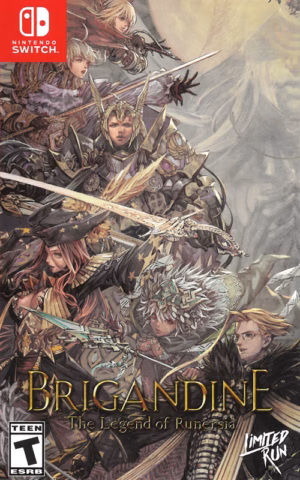 Brigandine: The Legend of Runersia cover art for Nintendo Switch.