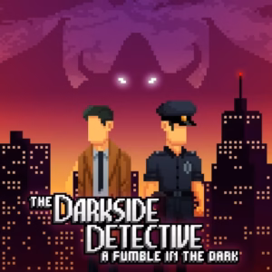 The Darkside Detective: A Fumble in the Dark cover art for PlayStation 4.