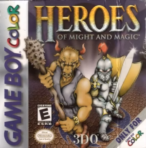 Heroes of Might and Magic cover art for Game Boy Color.