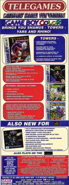 Print advertisement: Towers: Lord Baniff's Deceit (UK) (March, 2001) (GameBoy Color)