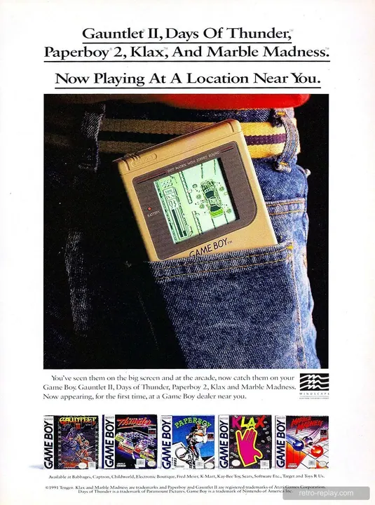 Print advertisement: Marble Madness (GameBoy)