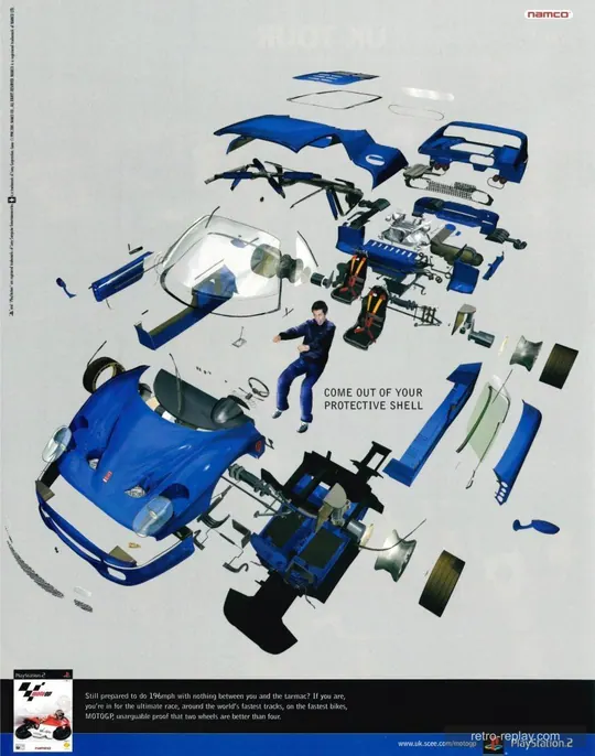 Print advertisement: MotoGP (March 2001) (UK) (PlayStation 2)