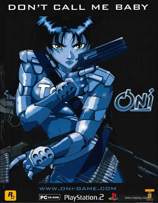 Print advertisement: Oni (march 2001) (UK) (PlayStation 2)