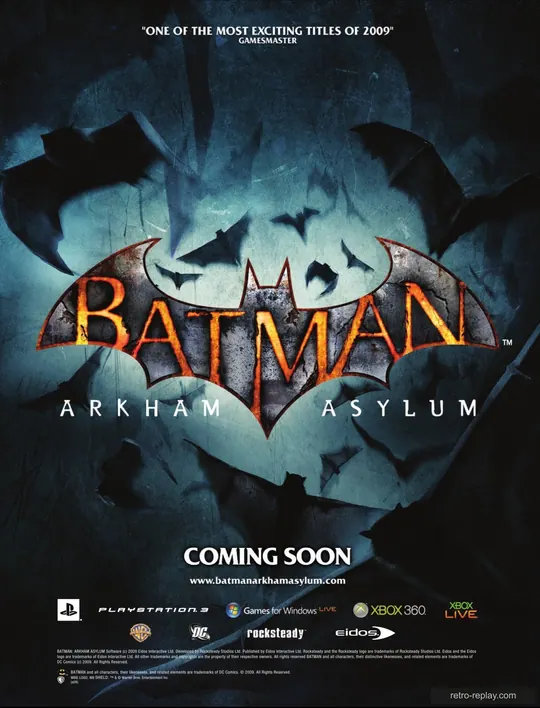 Print advertisement: Batman: Arkham Asylum (June 2009) (UK) (PlayStation 3)
