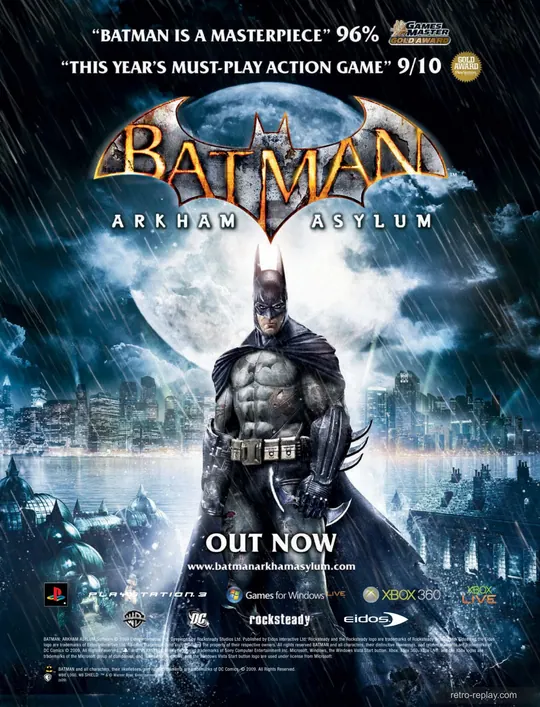 Print advertisement: Batman: Arkham Asylum (September 2009) (UK) (PlayStation 3)