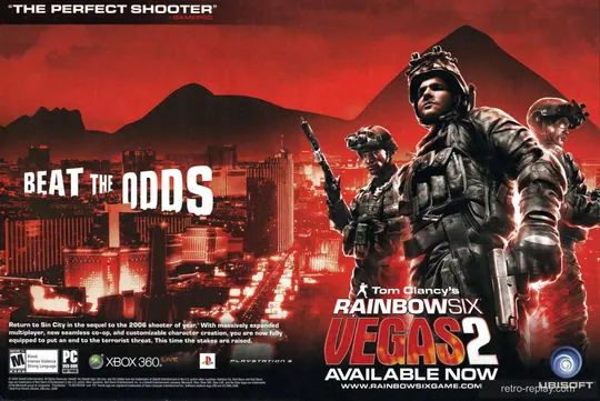 Print advertisement: Tom Clancy's Rainbow Six Vegas 2 (April 2008) (PlayStation 3)
