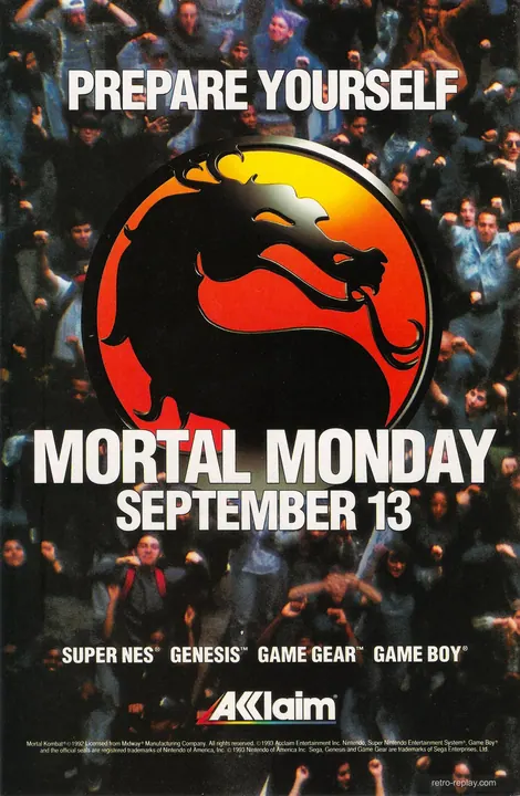 Print advertisement: Mortal Kombat (Sega Genesis)