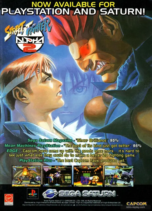 Print advertisement: Street Fighter Alpha 2 (January 1997) (Sega Saturn)