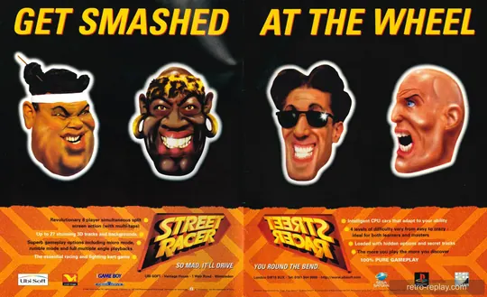 Print advertisement: Street Racer (December 1996) (UK) (Sega Saturn)