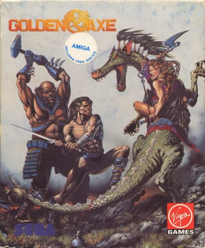 Golden Axe for Amiga, front cover