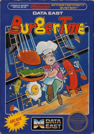 BurgerTime for NES, front cover