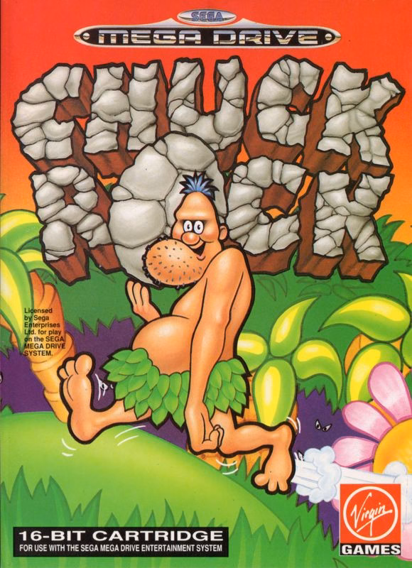 Chuck Rock for Genesis, front cover