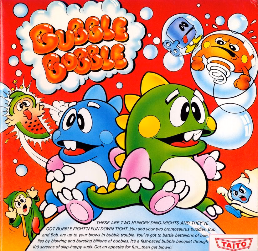 Bubble Bobble for Commodore 64, front cover